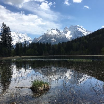 Idyllischen Taubensee entdeckt in der Ramsau b. Berchtesgaden